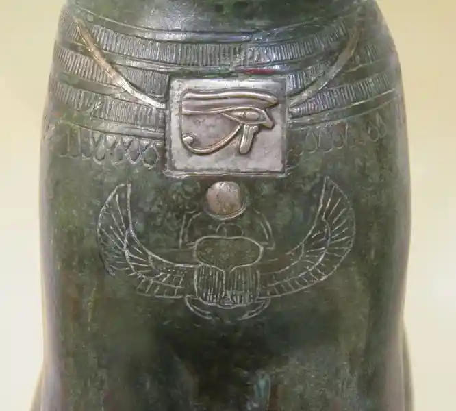 The Gayer-Anderson Cat, udat-eye, winged scarab